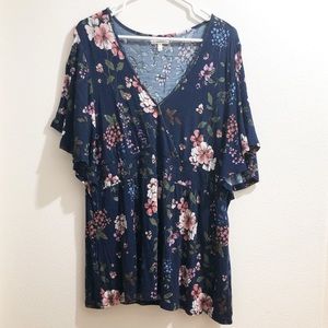 Maurices Floral Babydoll Shirt